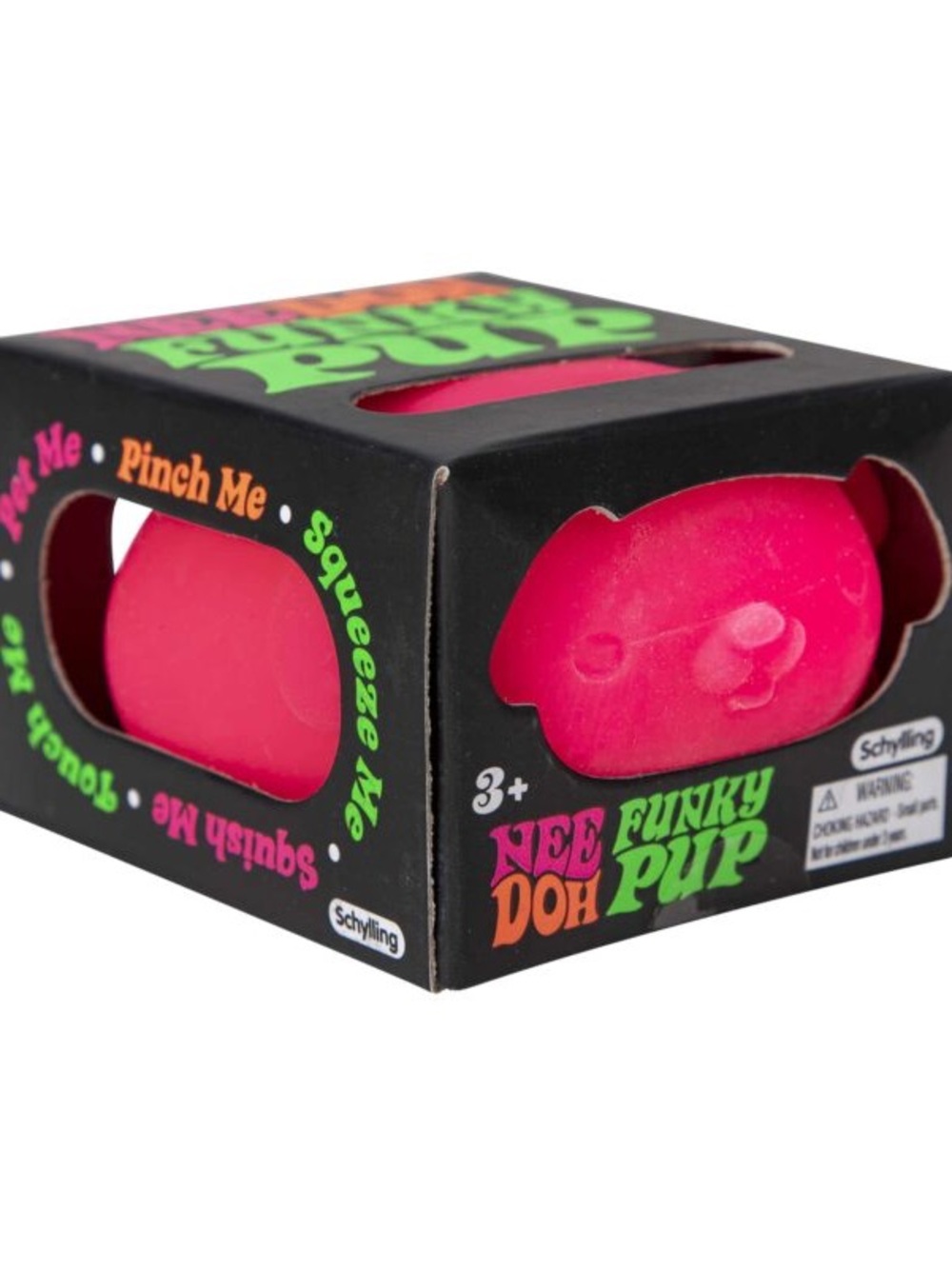 NeeDoh Funky Pup Hot Pink Dog Squishy Schylling Sensory Fidget Toy NIB 🐶💗